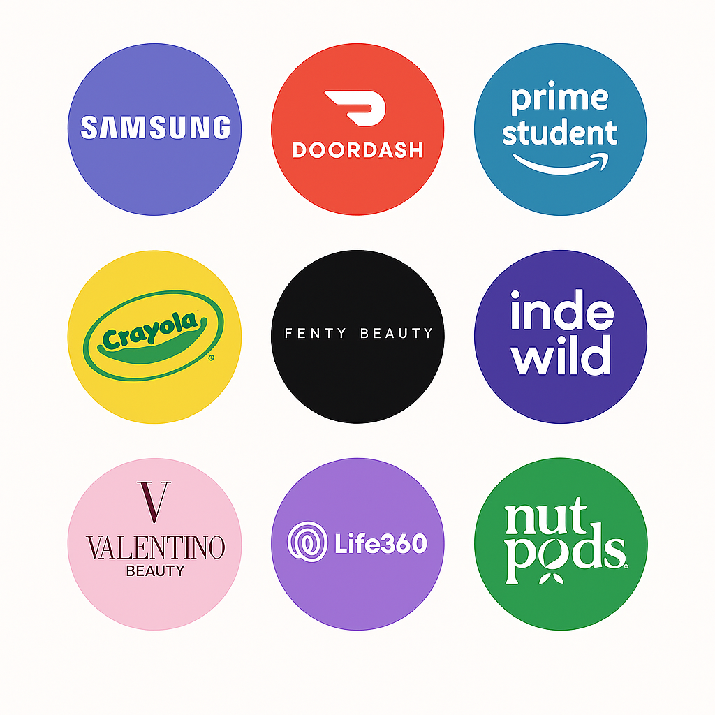 Brands Palak has worked with